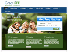 Tablet Screenshot of greatlifeinsurancegroup.com